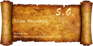 Sisa Oszvald névjegykártya